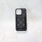 Close-up of the MagSafe card holder iPhone case showing the magnetic wallet connection