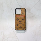 MagSafe iPhone case with card holder showing the patterned back and card storage feature