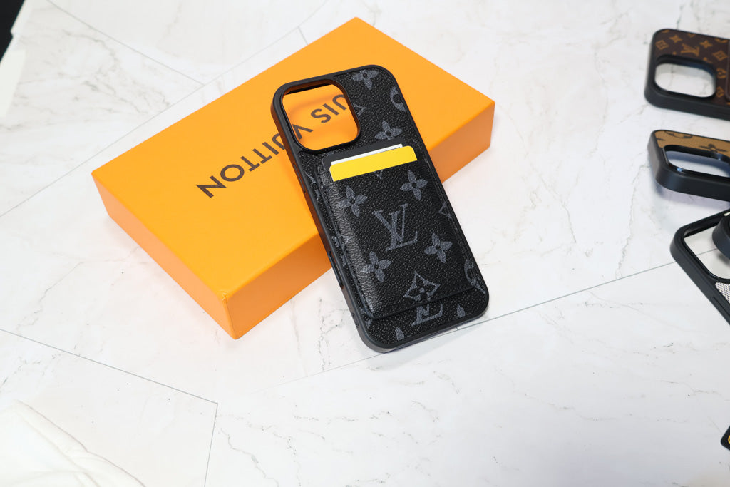 MagSafe iPhone case with card holder shown in a lifestyle view highlighting the wallet feature