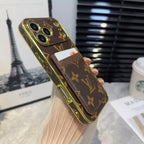 LV Pattern Leather iPhone Case