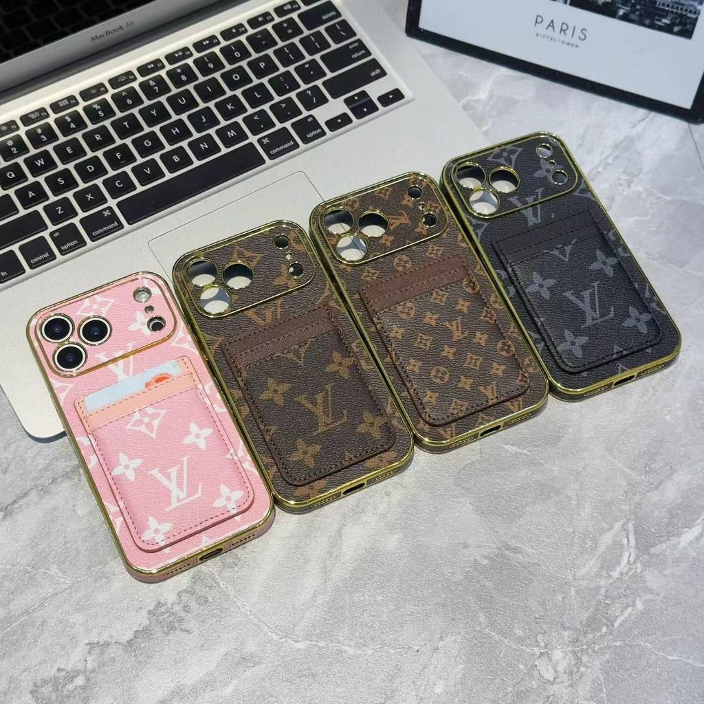LV Pattern Leather iPhone Case