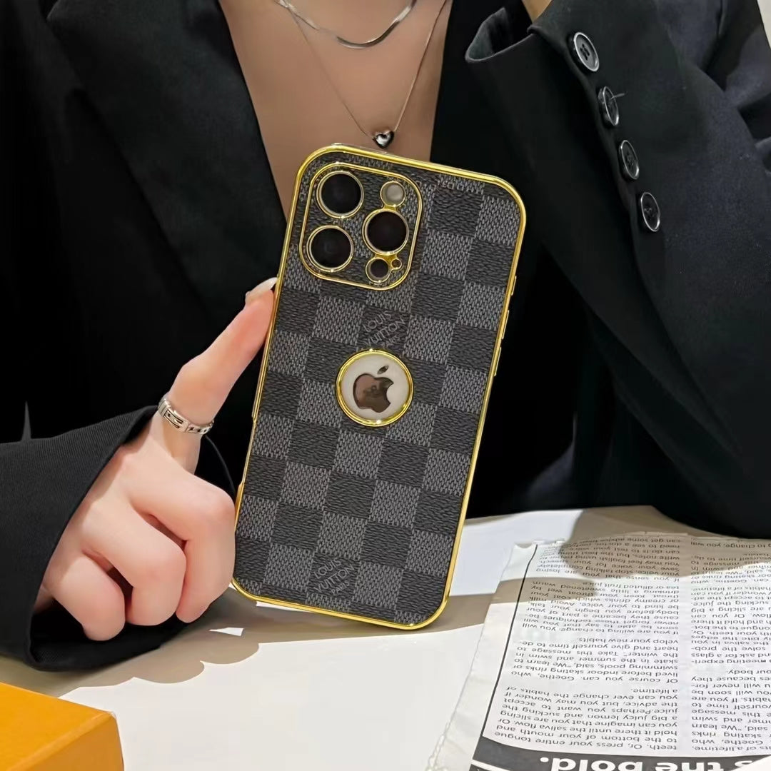 Electroplated LV iPhone Case Logo Opening