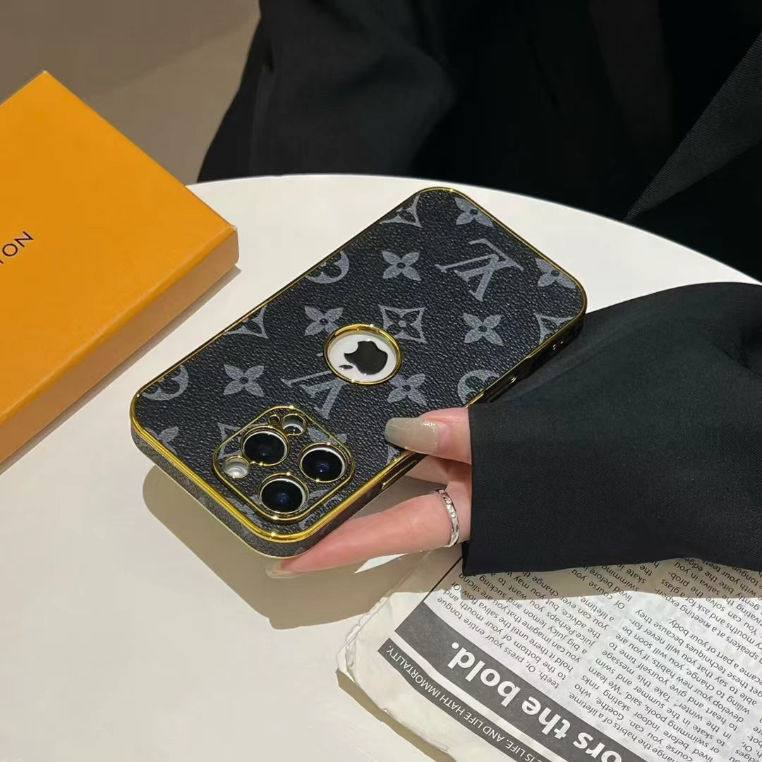 Electroplated LV iPhone Case Logo Opening