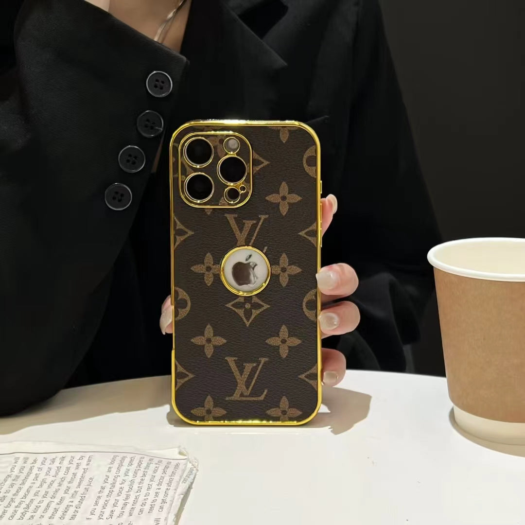 Electroplated LV iPhone Case Logo Opening