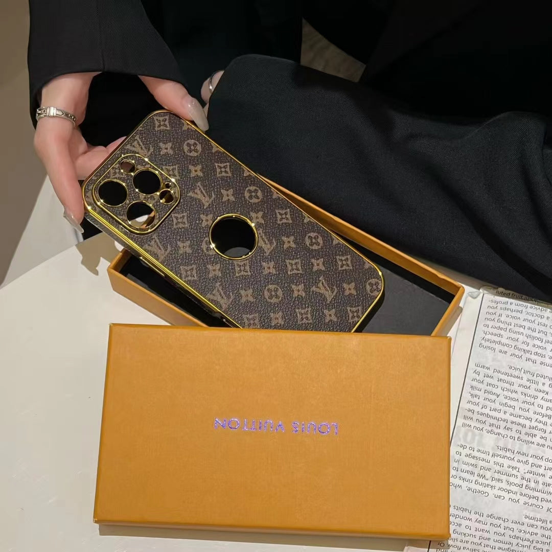 Electroplated LV iPhone Case Logo Opening