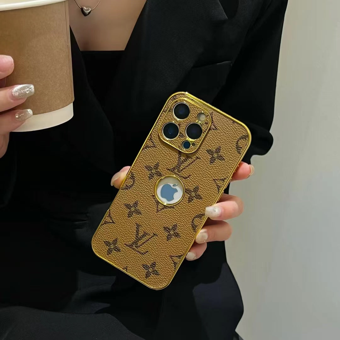 Electroplated LV iPhone Case Logo Opening