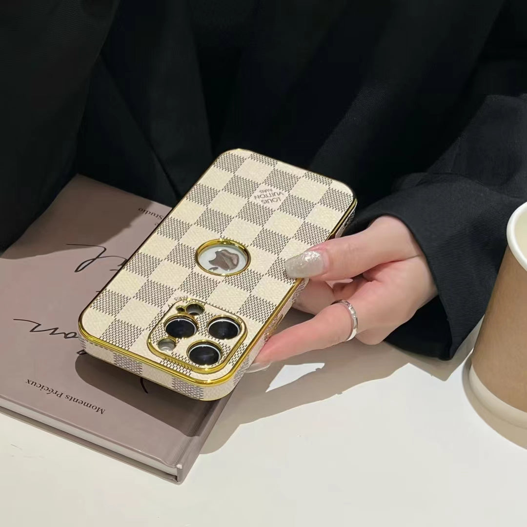 Electroplated LV iPhone Case Logo Opening