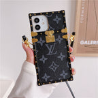 LV trunk iPhone case showing the full protective cover and trunk-inspired styling
