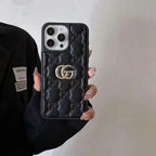 Stamped GG Leather iPhone Case