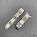White Checkered Luxury Apple Watch Band