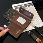 Luxury Phone Wallet Crossbody Style Lanyard for iPhone 12 鈥?16 Pro Max Plus Series