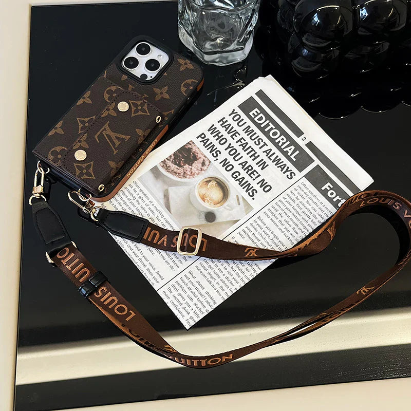 Luxury Phone Wallet Crossbody Style Lanyard