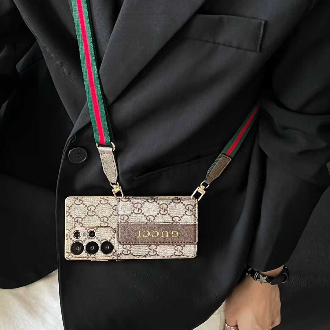 Luxury Style Samsung Galaxy Phone Case S22-S26 Plus Ultra Crossbody