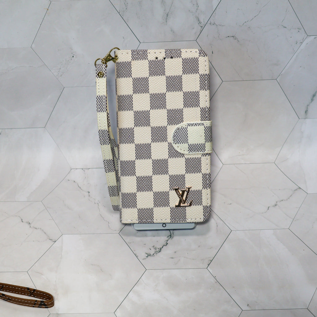 Classic LV Leather Wallet iPhone Case