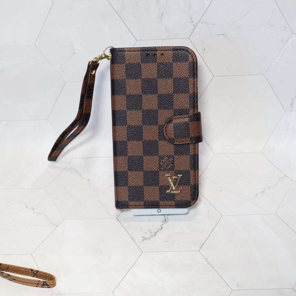 Classic LV Leather Wallet iPhone Case