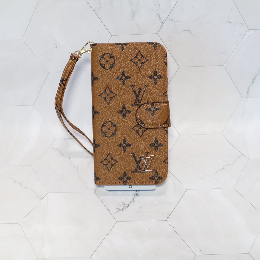 Classic LV Leather Wallet iPhone Case