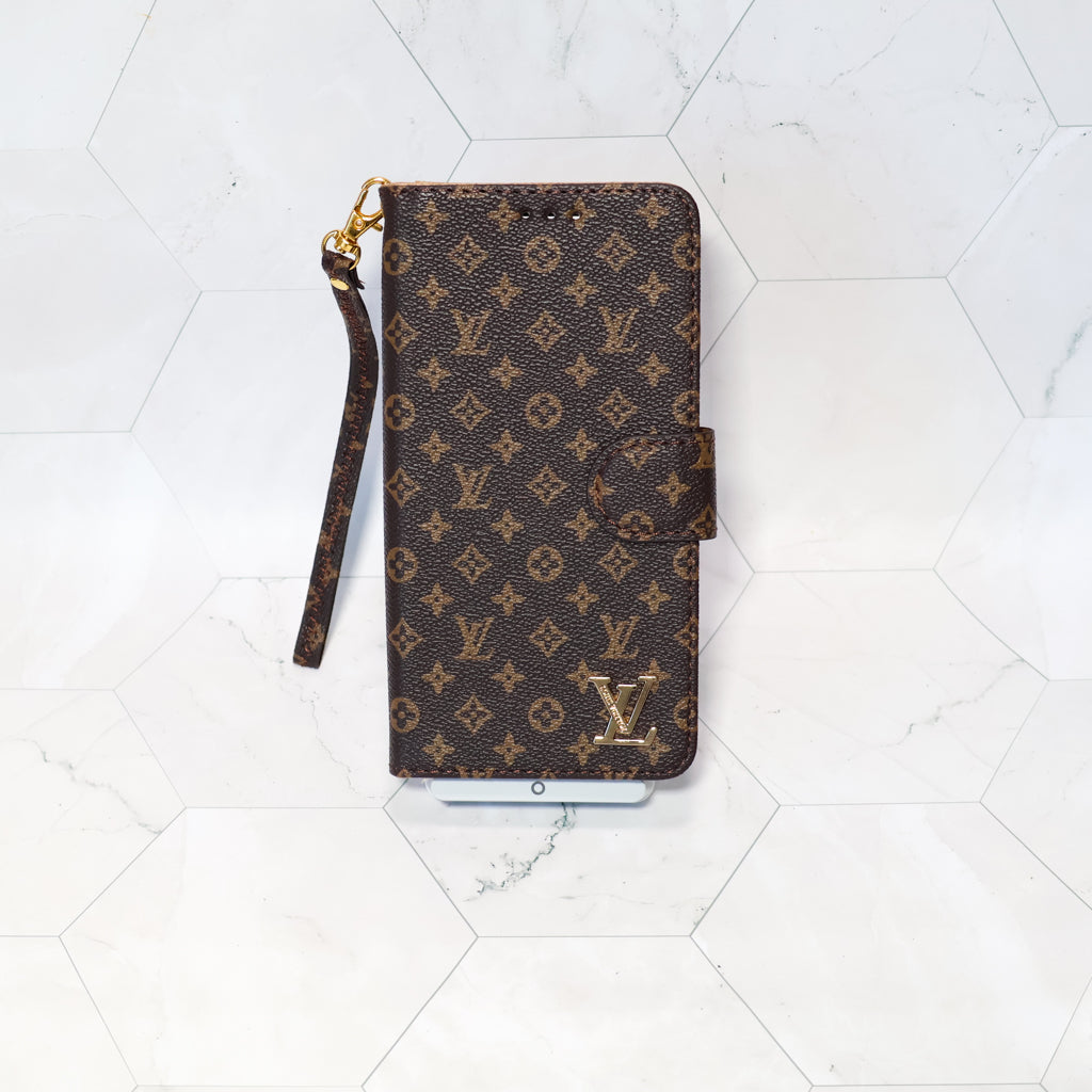 Classic LV Leather Wallet iPhone Case