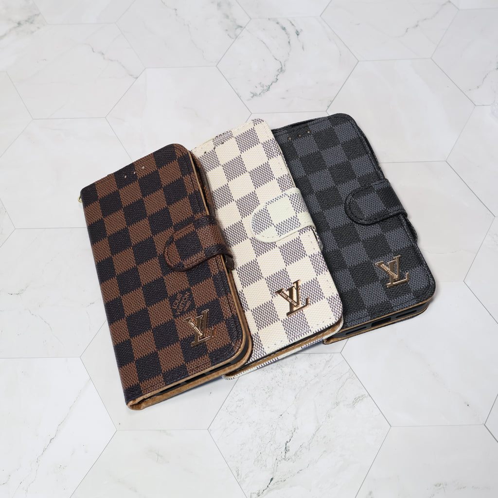 Classic LV Leather Wallet iPhone Case