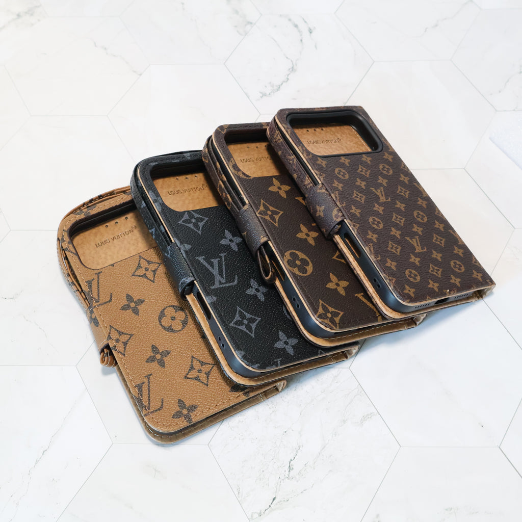 Classic LV Leather Wallet iPhone Case