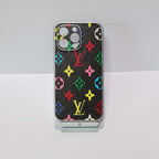 Electroplated LV iPhone case showing the complete protective cover and glossy finish