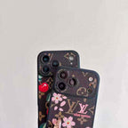 Multicolor monogram LV iPhone case showing the slim profile and colorful back design