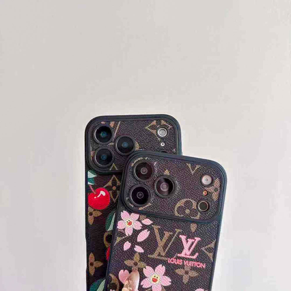 Multicolor monogram LV iPhone case showing the slim profile and colorful back design