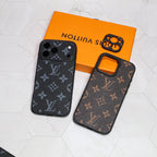 LV iPhone case with swappable camera lens frame showing the camera guard and fitted rear cover