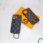 LV iPhone case with swappable camera lens frame showing the removable camera frame and protective back