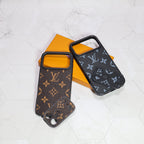 LV iPhone case with swappable camera lens frame close-up highlighting the interchangeable camera surround