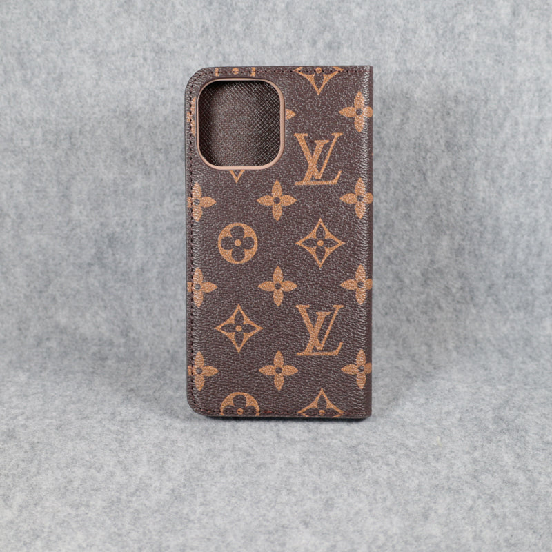 Louis Vuitton Phone Case Wallet for iPhone 12 13 14 15 16 Pro Max Plus Brown Monogram