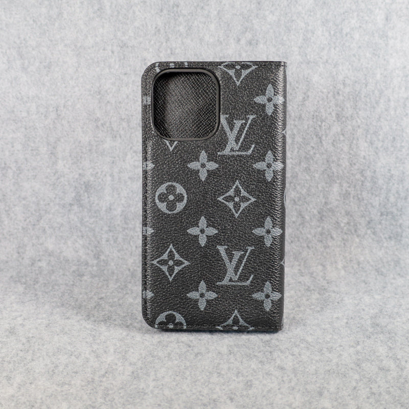Louis Vuitton Wallet Phone Case for iPhone 11 12 13 14 15 16 Pro Max Plus Black Monogram