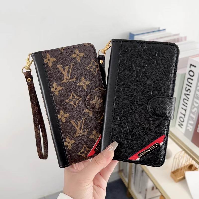 Fashion Designer iPhone Wallet Case Card Holder Kickstand for 12 13 14 15 16 Pro Max Plus Series