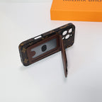 LV MagSafe iPhone case showing the magnetic wallet attachment and edge protection