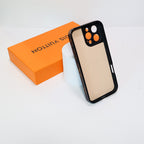 LV MagSafe iPhone case with card holder showing the wallet attachment and camera area