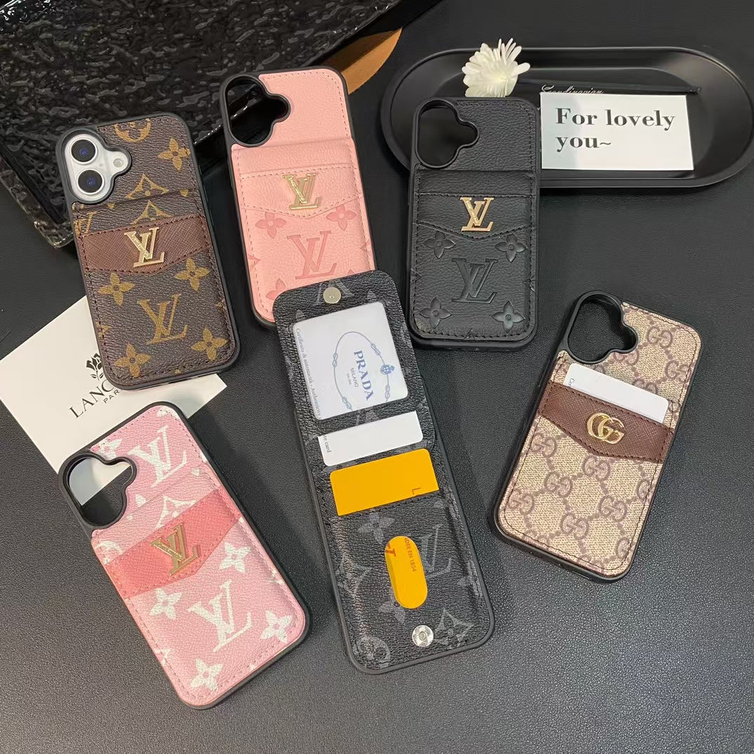 Louis Vuitton iPhone Case 16 / 16 Plus Folding Wallet Card Slot