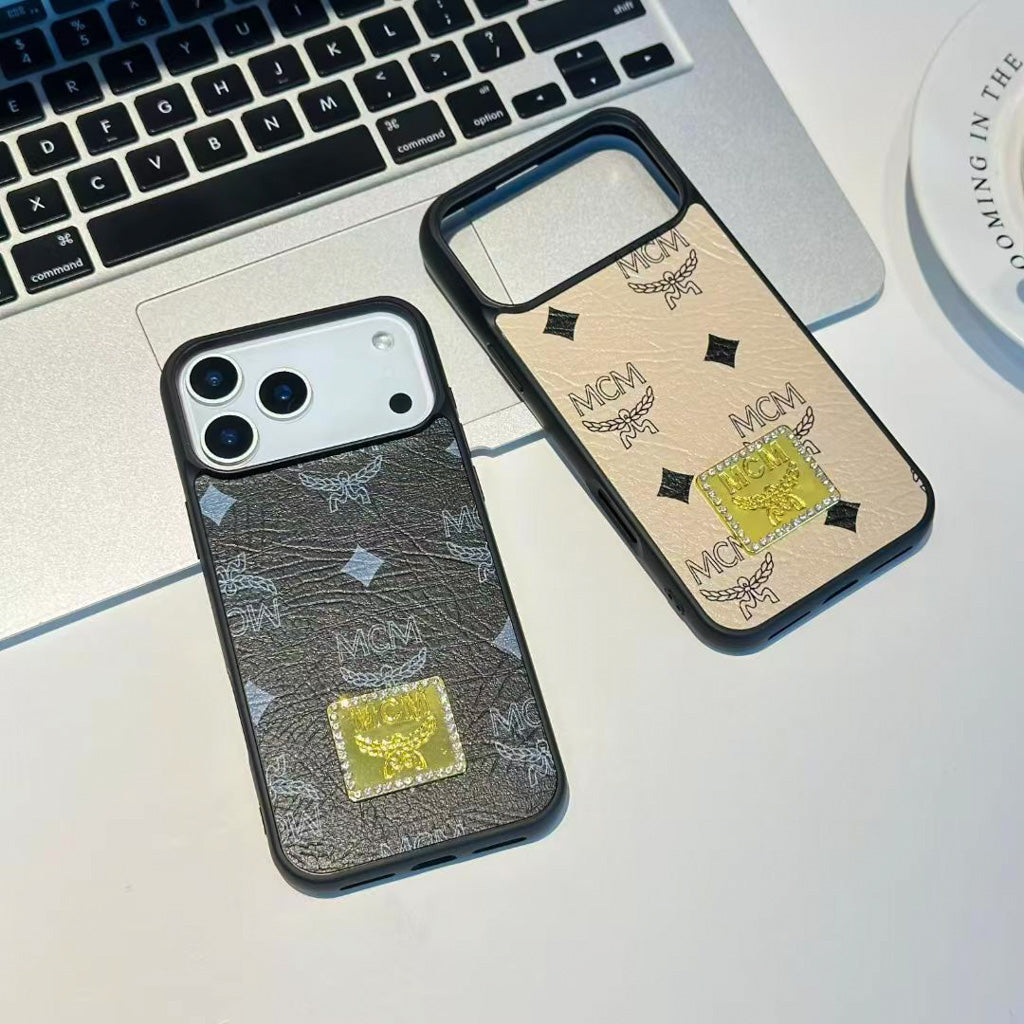 iPhone Case Mcm Style for iPhone 13-17 / Pro / Pro Max / Plus / Air