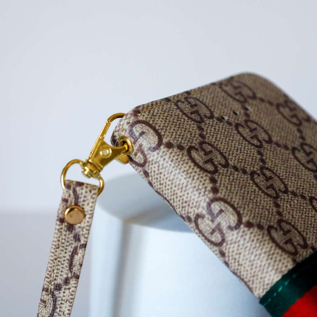 Gucci Wallet Case iPhone Beige Leather