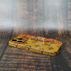 Latte LV iPhone case with strap showing the full protective cover and slim fit