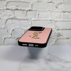YSL Leather iPhone Case Fashion Soft Pink