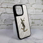 YSL Leather Phone Case Fashion White