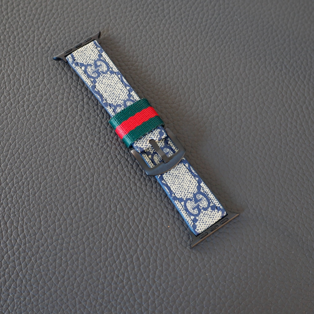 Designer Leather Apple Watch Band Wrist Strap