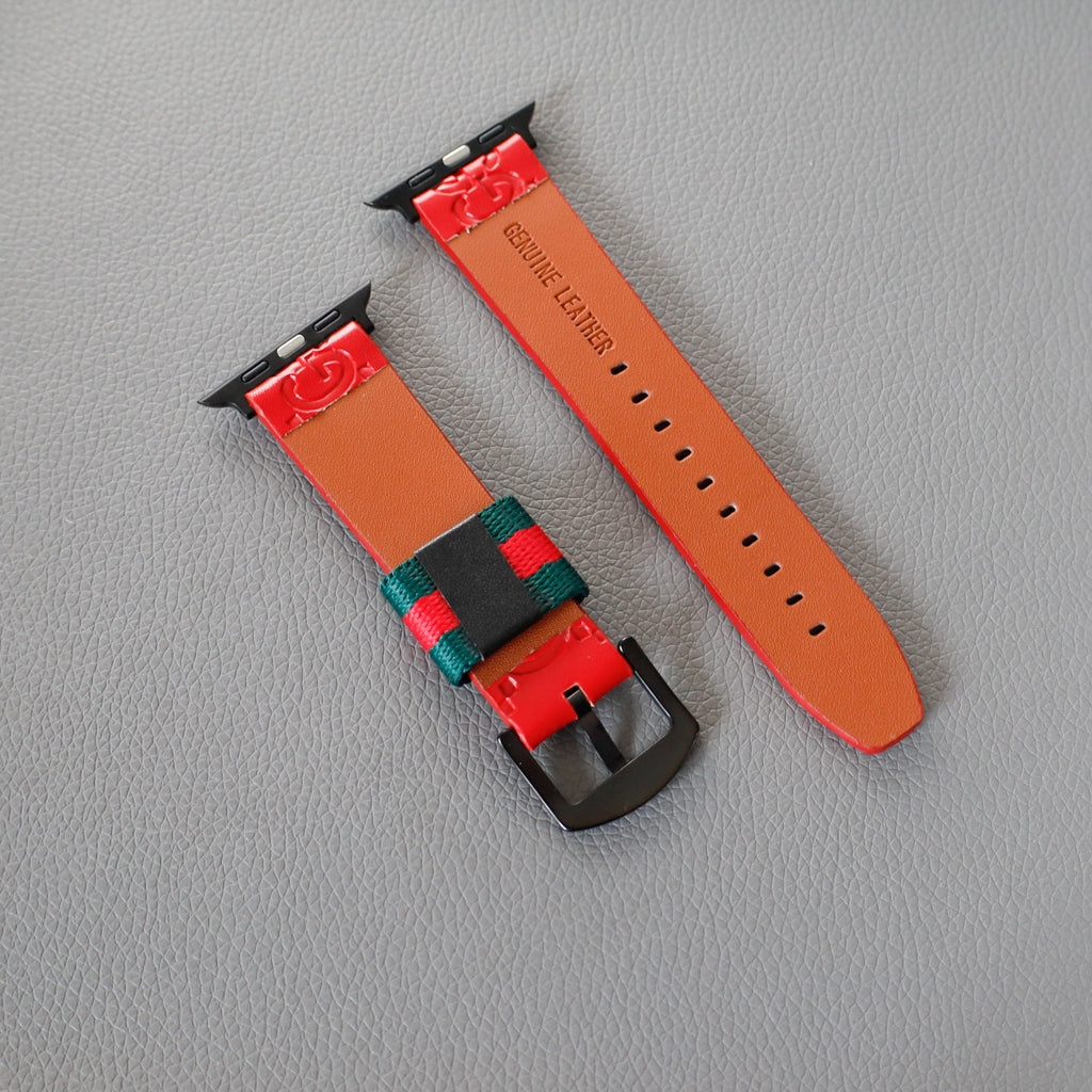 Luxury Leather Apple Watch Band Wrist Strap