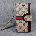 GG iPhone Wallet Case for iPhone 11 12 13 14 15 16 Pro Max Plus / Beige