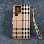 Burberry Wallet Phone Case for Samsung Galaxy S22 23 24 25 Plus Ultra