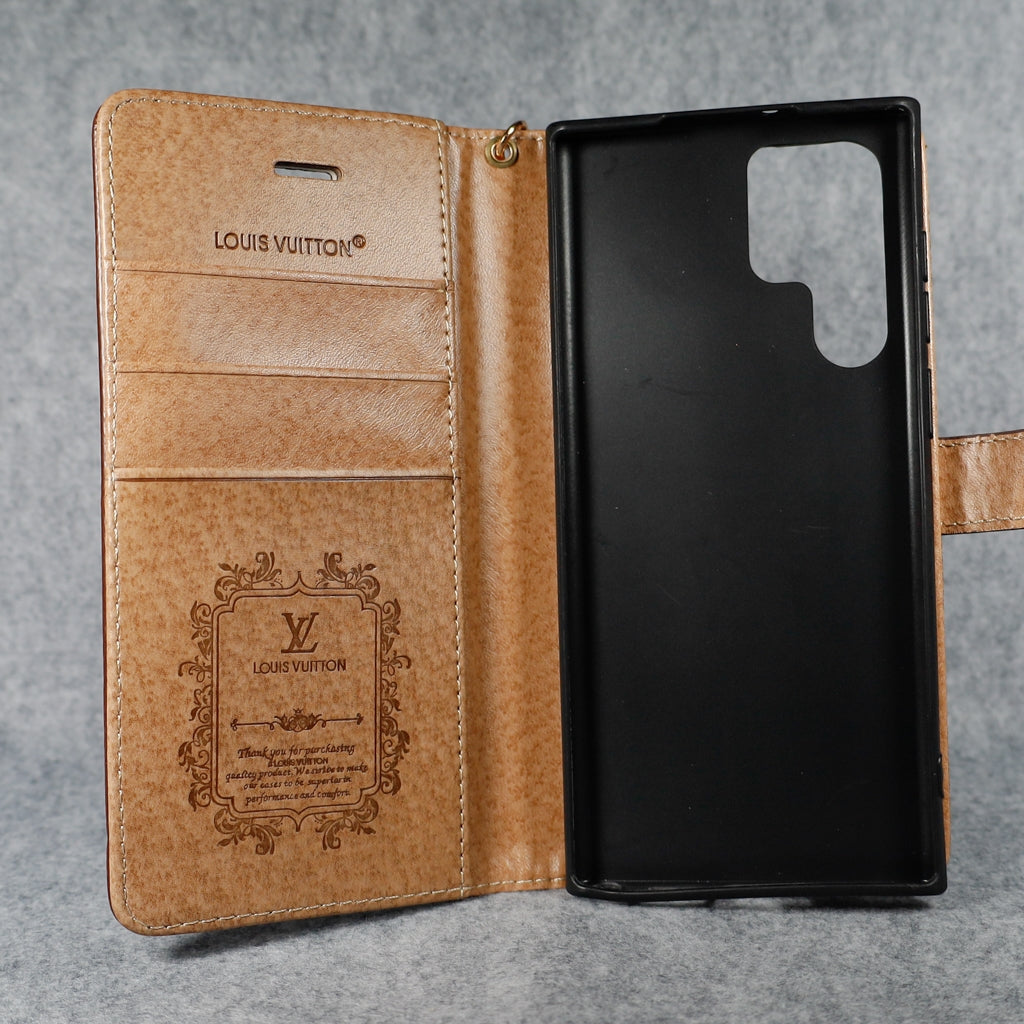 LV Monogram Leather Phone Case
