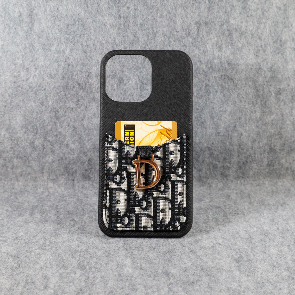 Christian Dior Phone Case Card Holder for iPhone 12 13 14 15 Pro Max