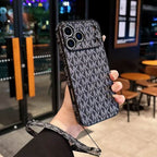 MK iPhone case with hand strap showing the rear cover and comfortable grip feature