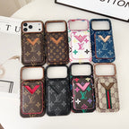 LV iPhone case with magnetic card holder showing the detachable wallet attachment