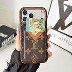 Magnetic wallet iPhone case showing the card holder, camera opening and fitted edges