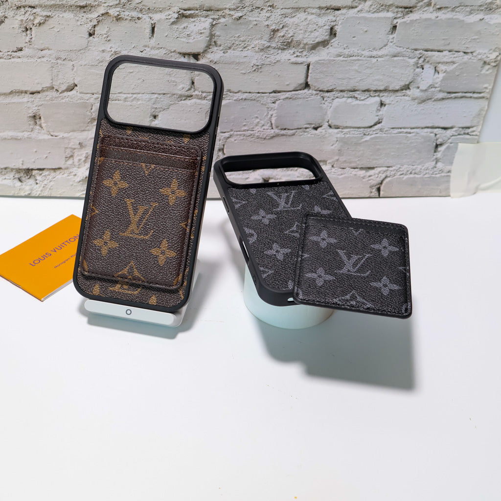 LV MagSafe Phone Case with Magnet Card Holder